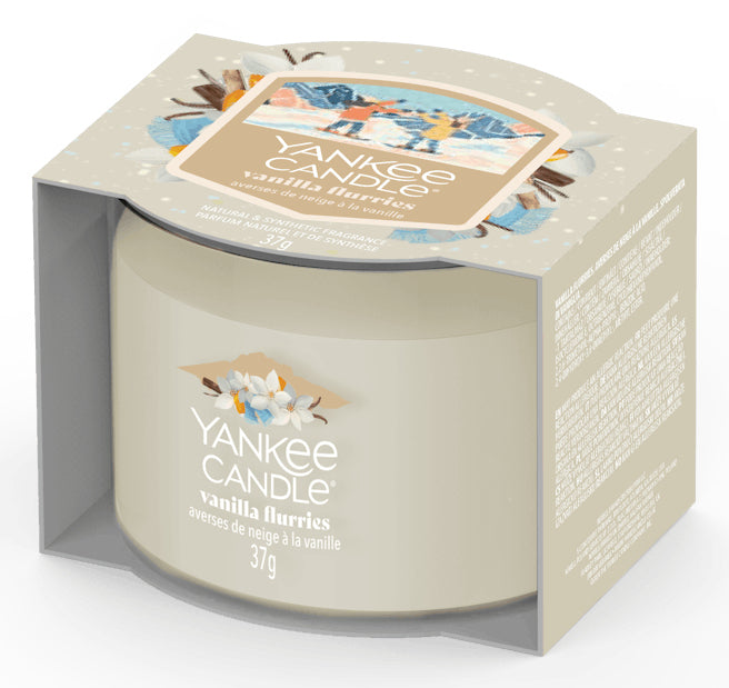 Yankee Candle Duftkerze – Vanilla Flurries – Ø 5,4 × 4,5 cm – ca. 7–10 h