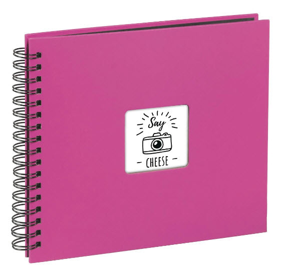 Hama Fotoalbum Wiro Fine Art – pink, mit Pergaminzwischenblättern, Papier, 360 × 320 mm