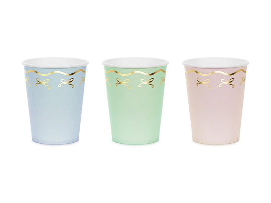 PartyDeco Trinkbecher, Papier/Karton – 2,2 dl, mehrfarbig – 6 Stk.