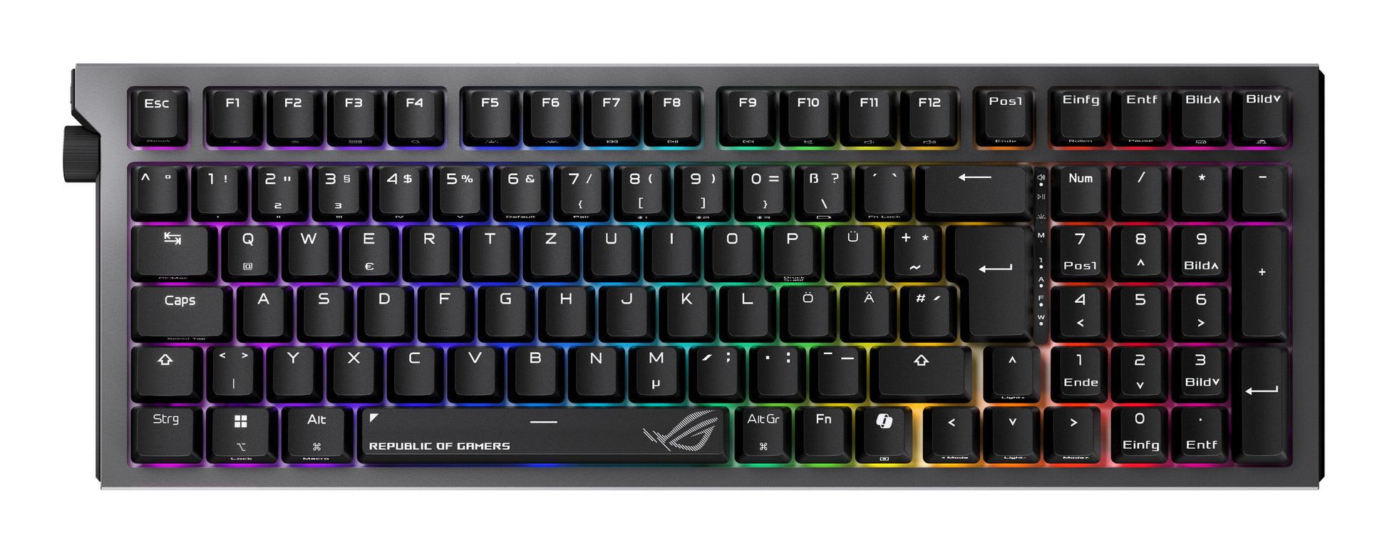 ASUS ROG Strix Morph 96 – Gaming-Tastatur 96% – Mechanisch – Bluetooth & 2,4 GHz USB-A – QWERTZ (DE)