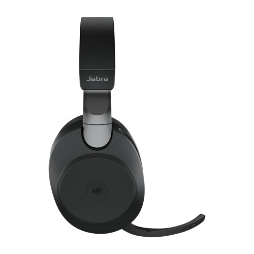 Jabra Evolve2 85 Office-Headset – On-Ear, Stereo, Kabel + BT, ANC, UC-optimiert, mit USB-A-Dongle, Schwarz