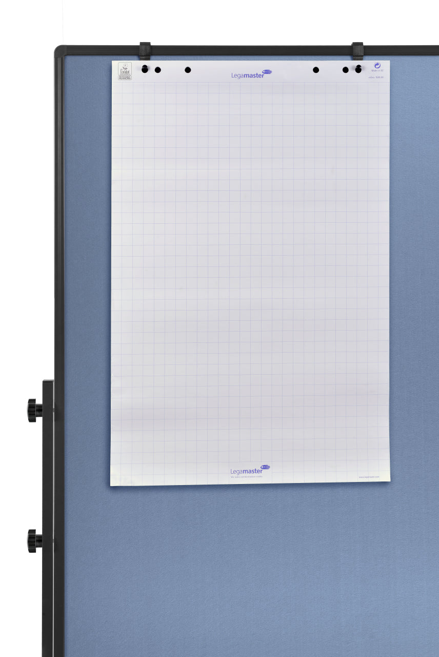 Legamaster Moderationswand – Filz, mit Rollen, doppelseitig – 120 × 150 cm – Blau, Alurahmen