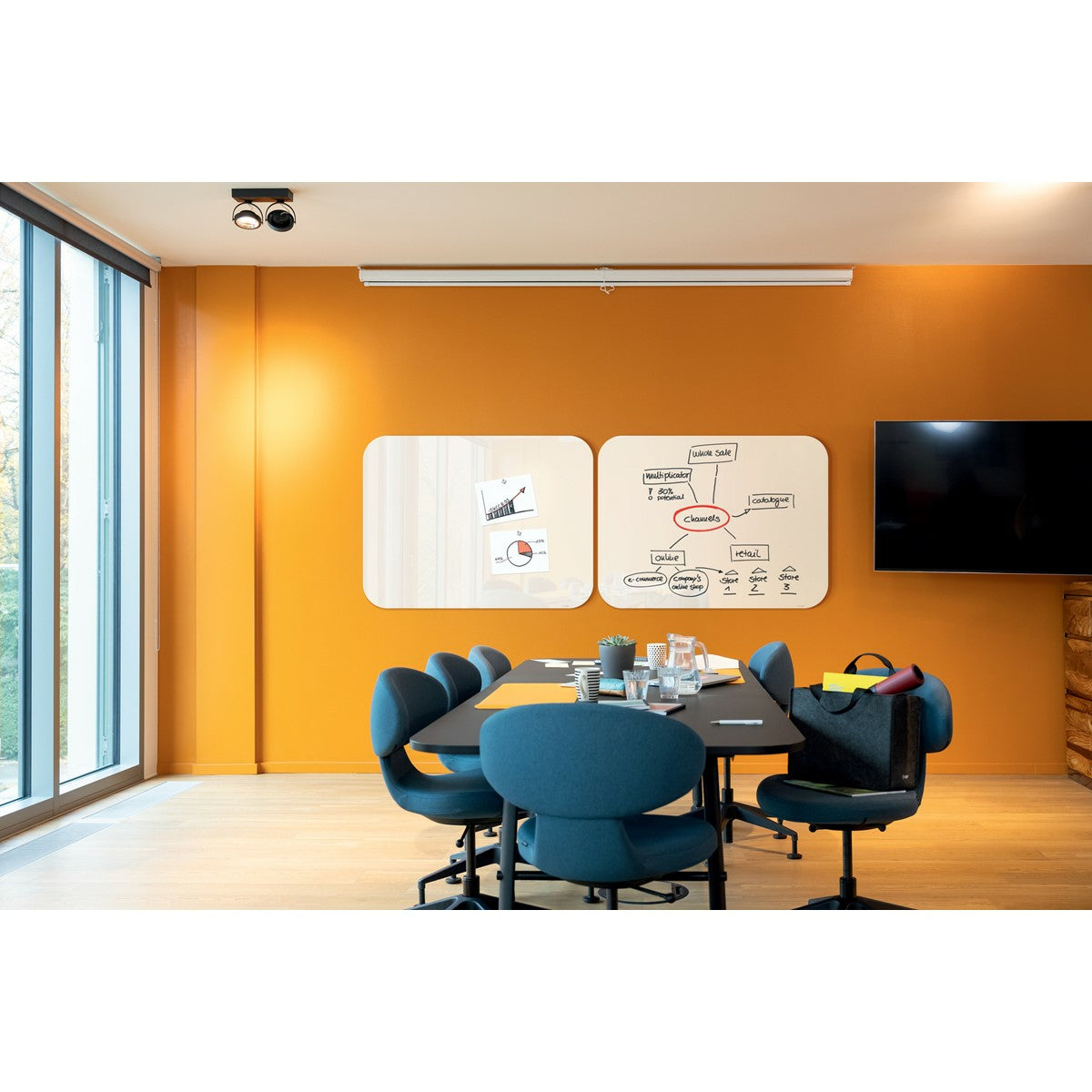 Sigel Whiteboard – 120 × 90 cm, Glas, magnetisch