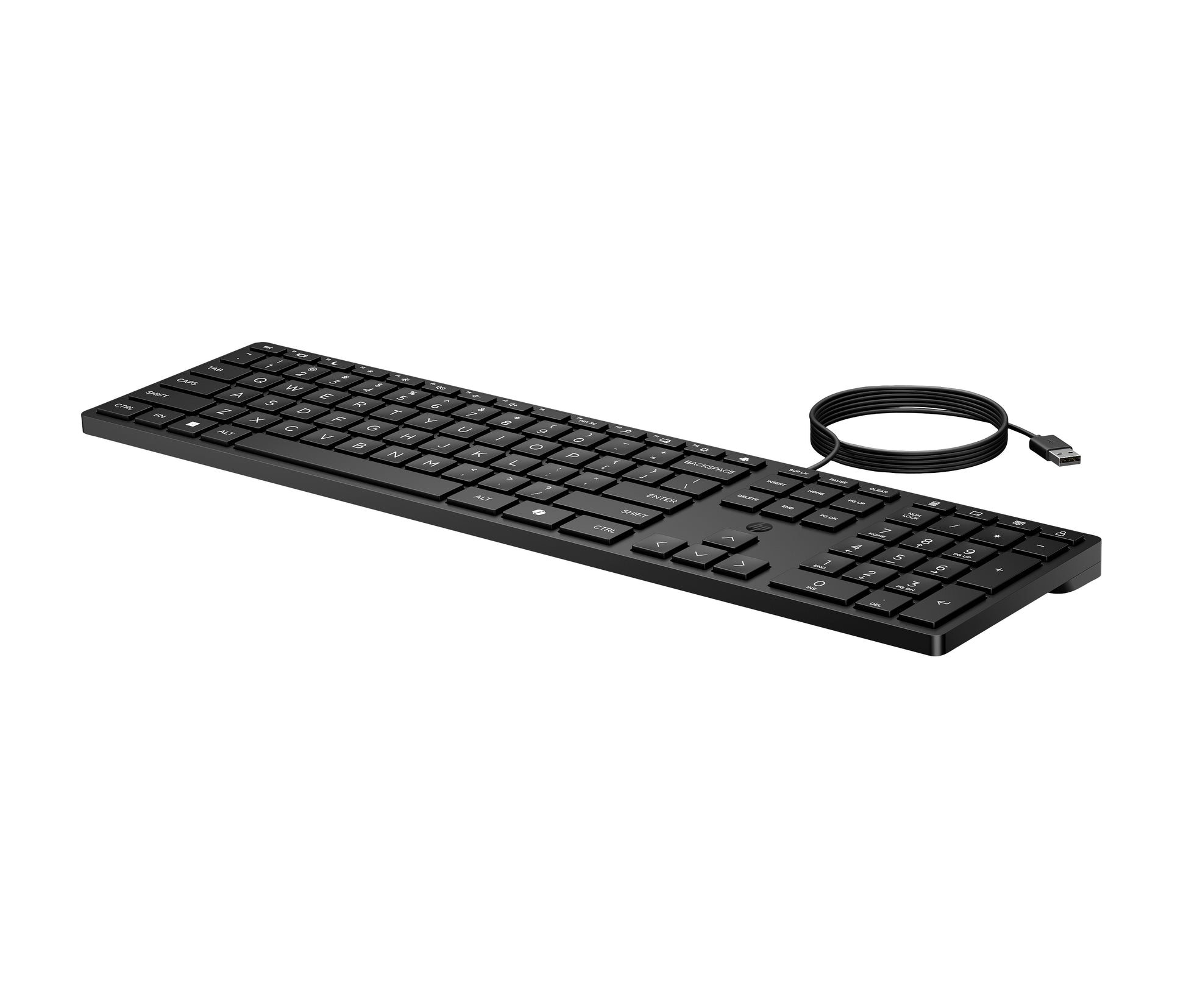 HP 320K Tastatur Membran, kabelgebunden, USB-A, Schwarz, für PCs mit freiem USB-A-Port