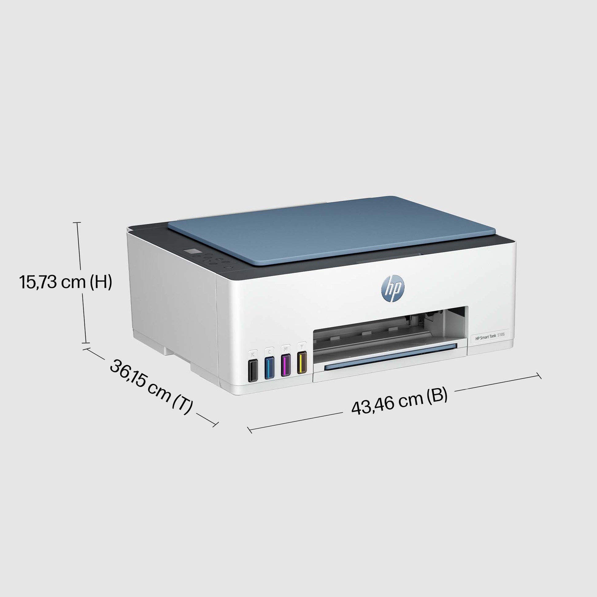 HP Smart Tank 5106 All-in-One – Farbtintenstrahl-Multifunktionsdrucker, A4, 3-in-1, Duplex, WLAN, AirPrint