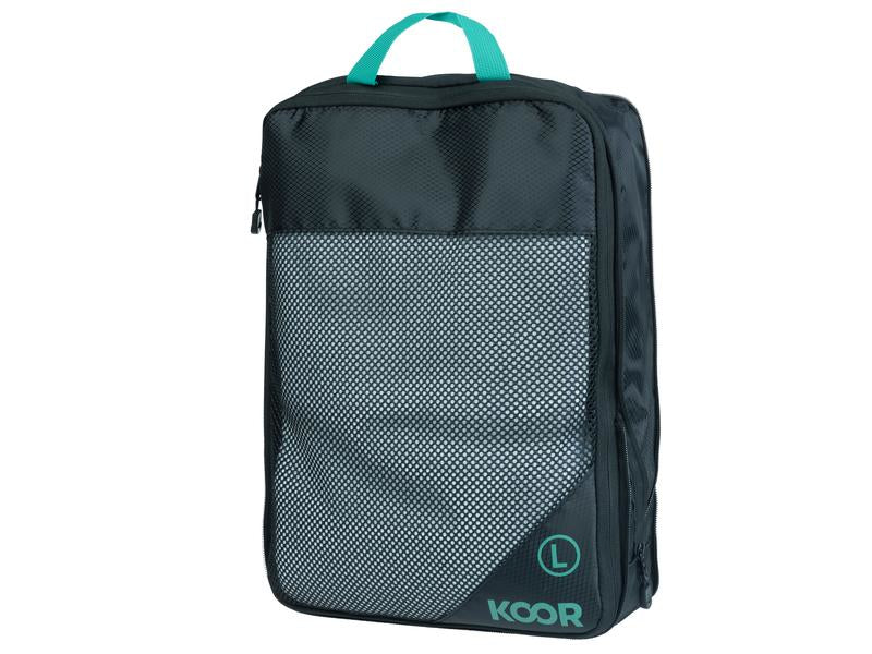 KOOR Packhilfen-Set Goora – mit Tragegriff, Reissverschluss – 30 l – Schwarz – Polyester – 4-teilig