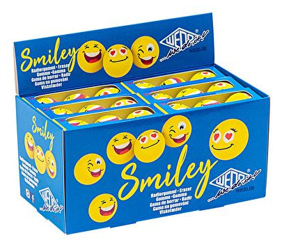 Wedo Radierer – für Bleistifte – 25 × 25 × 25 mm – Kunststoff – gelb – 3er-Pack