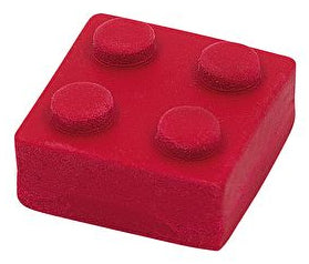 Wedo Radierer Bausteine Bricky – für Bleistifte – 25 × 13 × 25 mm – Kunststoff – sortiert – 4er-Pack