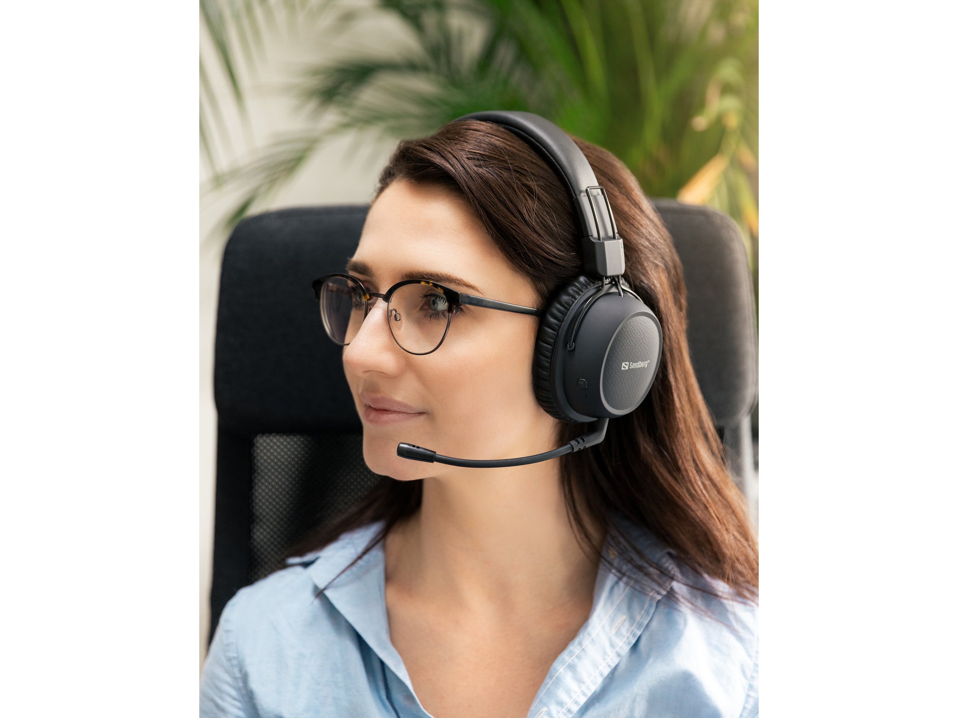 Sandberg FlexMic – Gaming-Headset Over-Ear – Bluetooth, ANC, Abnehmbares Mikrofon – Schwarz – bis 13 h