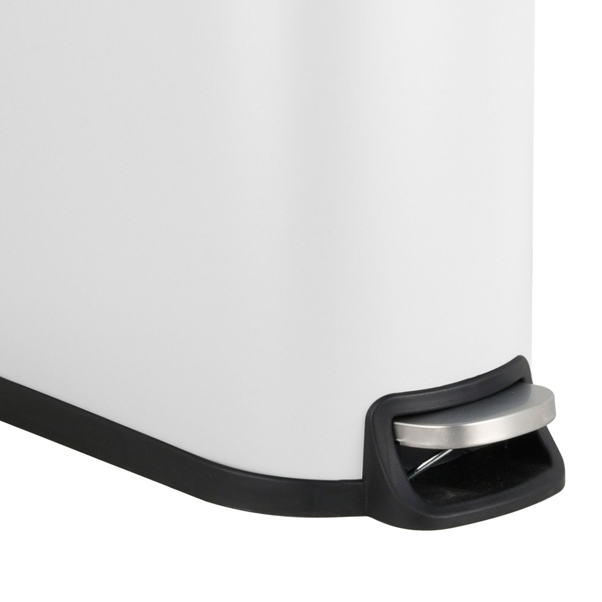 Relaxdays Treteimer – 10 l – Kunststoff, rechteckig – weiss – Soft-Close