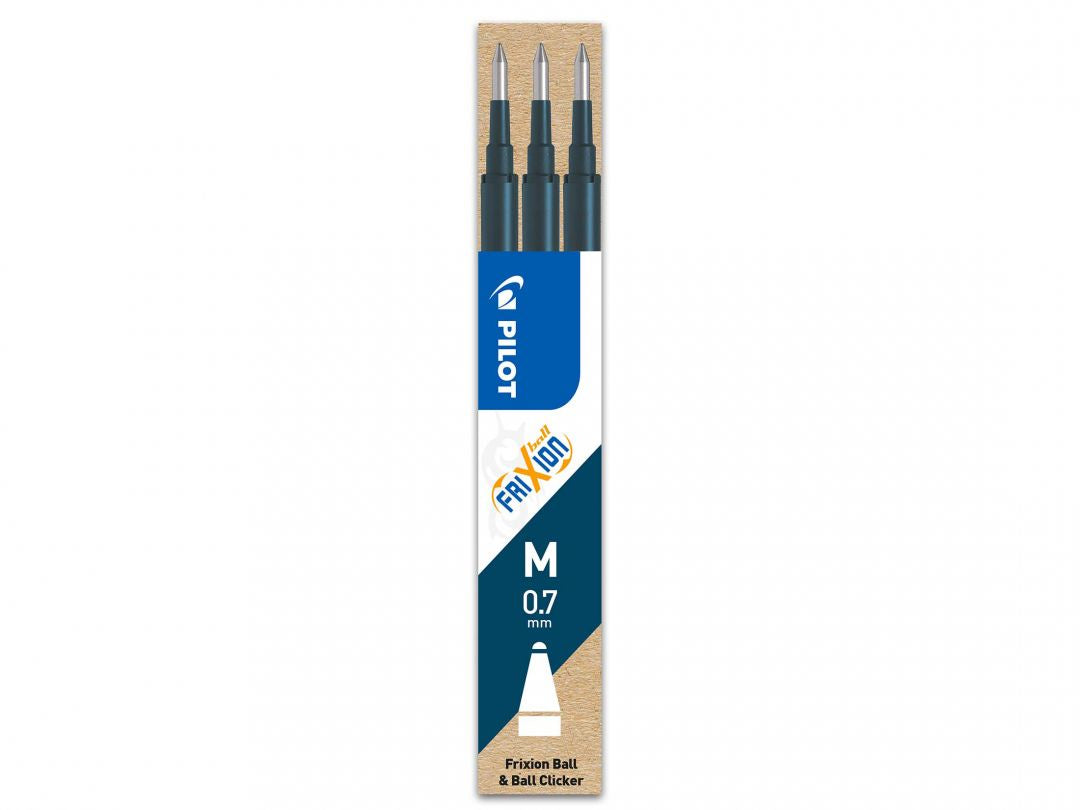Pilot FriXion Rollerpatronen für Ball, Clicker, LX + 1 weitere – 0,7 mm, löschbar, geruchsarm, 3 Stk.