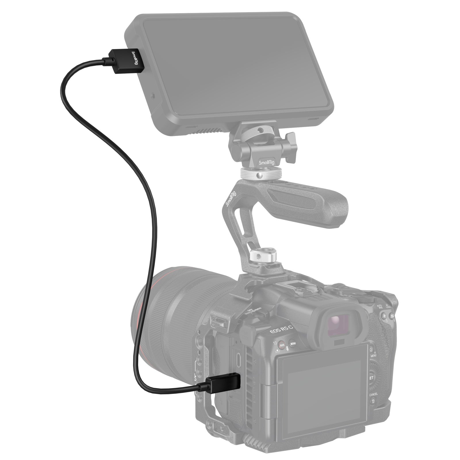 SmallRig Micro-HDMI auf HDMI Kabel HDMI 2.0 4K 60 Hz – 0,55 m