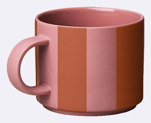 Chic-mic Good Mood Collection Kaffeetasse – 280 ml, Porzellan, Rosa, spülmaschinenfest, mikrowellengeeignet