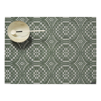 Chilewich Tischset Overshot – Vinyl, grün, 48 × 36 cm
