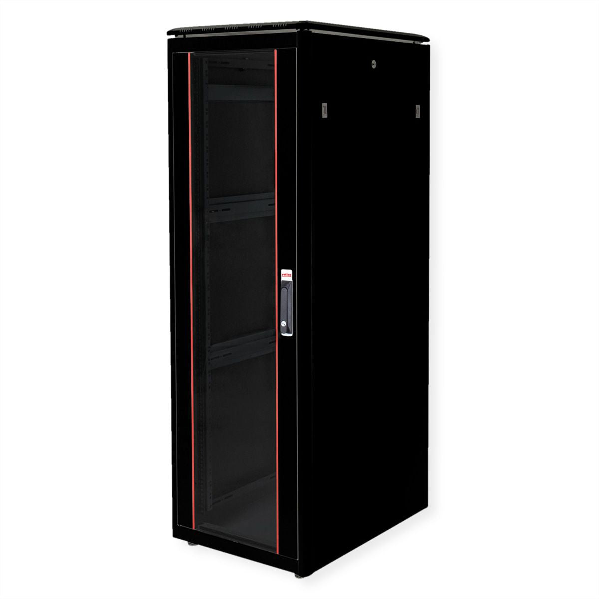 ROLINE Pro – 19" Netzwerkschrank 36U, IP20, abschliessbar, 600 × 800 × 1786 mm, schwarz, Stahl