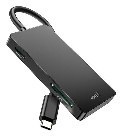 ONIT USB-Kartenleser USB-C – SD/microSD/CF – USB 3.2 Gen 1 (5 Gbit/s) – für Windows, MacOS, Android und mehr