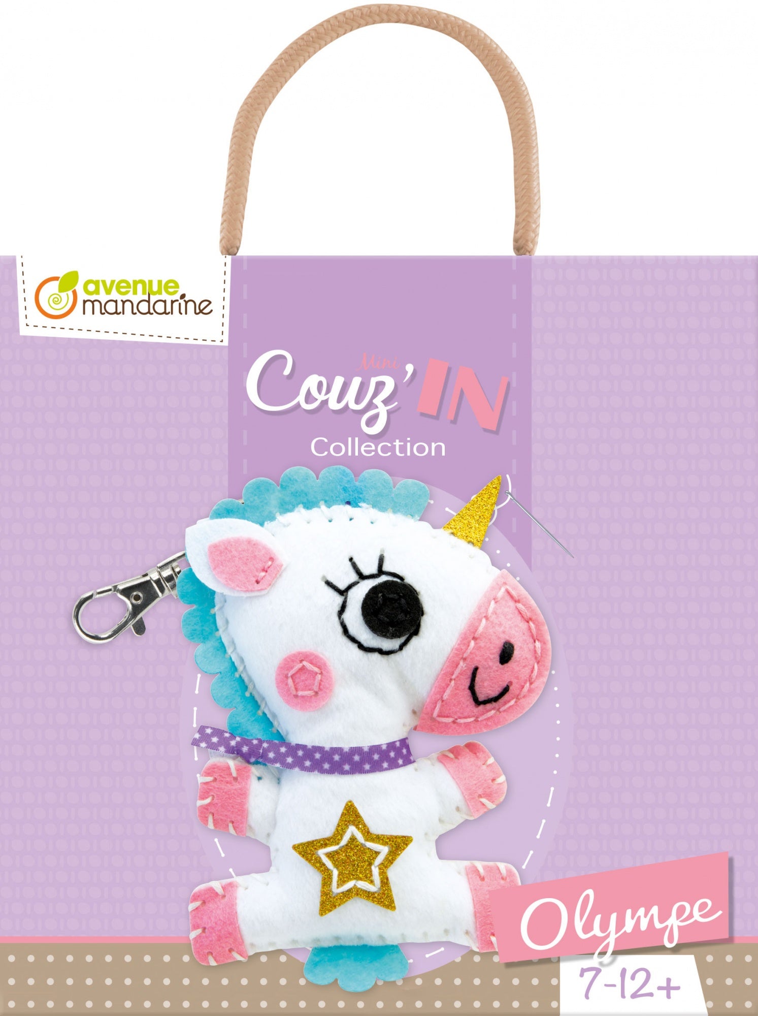Avenue Mandarine Bastelset Nähen Einhorn Olympe – 7–12 Jahre – 150 × 190 × 30 mm