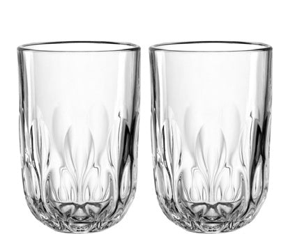 LEONARDO Cappuccinotasse – 2er Set, 380 ml, Ø 8,0 cm, H 12,0 cm, Glas, Transparent