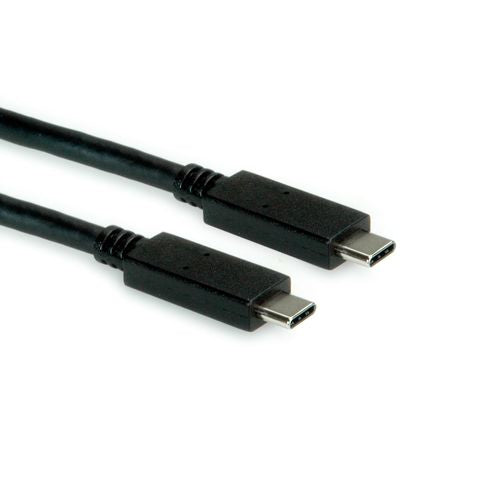 ROLINE USB-C auf USB-C Kabel – USB 3.2 Gen 2 (10 Gbit/s) – 2 m – PD 100 W – E-Marker, vergoldete Kontakte