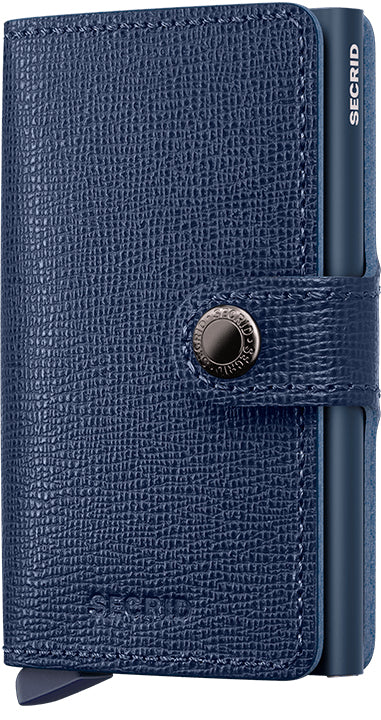Secrid Miniwallet – RFID-Schutz – 65×21×102 mm, 10 Karten – Navy – Leder