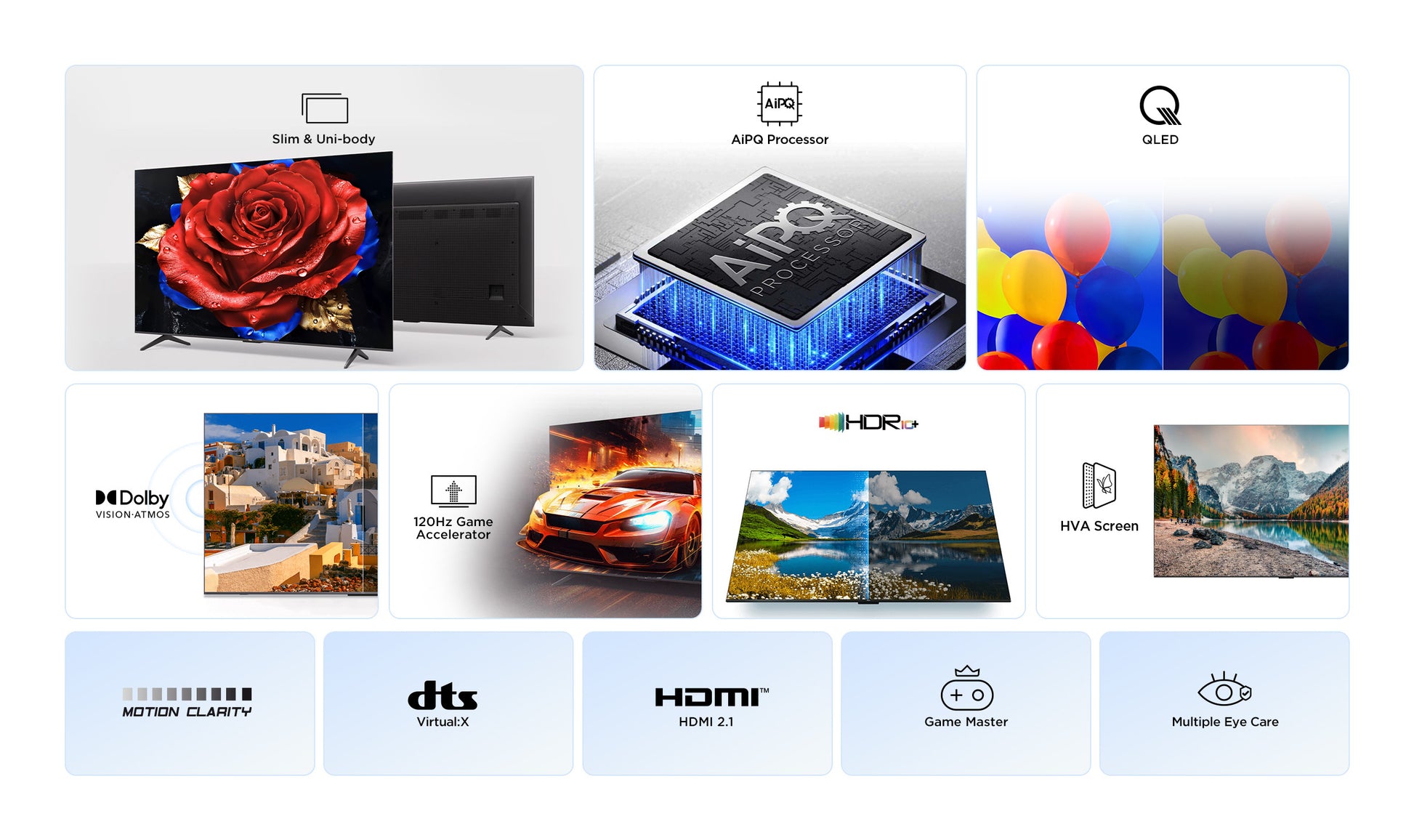 TCL P7K – 65" QLED UHD 4K, Google TV, Dolby Vision (2025)