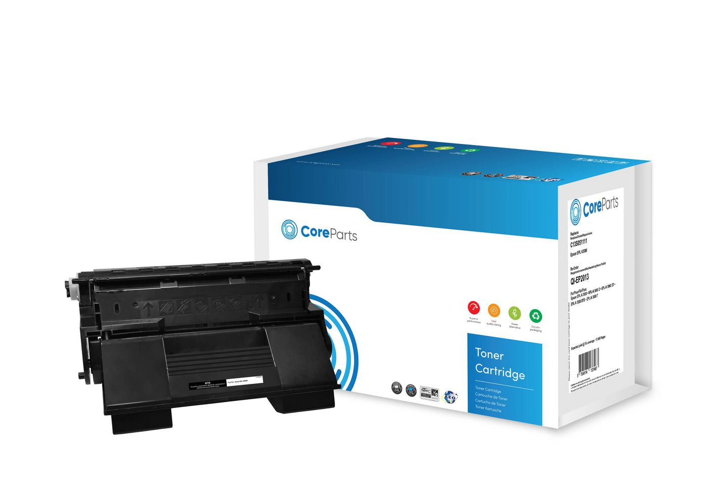 CoreParts Toner C13S051111 – schwarz, 17000 Seiten – für Epson EPL-N3000