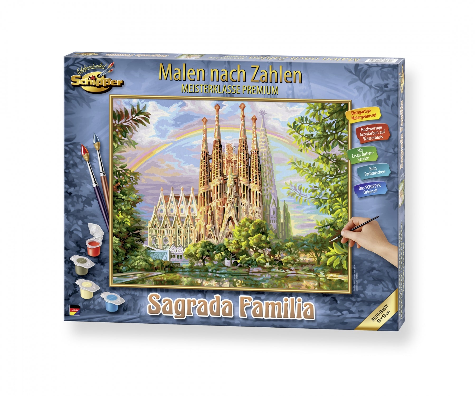 Schipper Malen-nach-Zahlen-Set Sagrada Familia – 40 × 50 cm – ab 14 Jahren