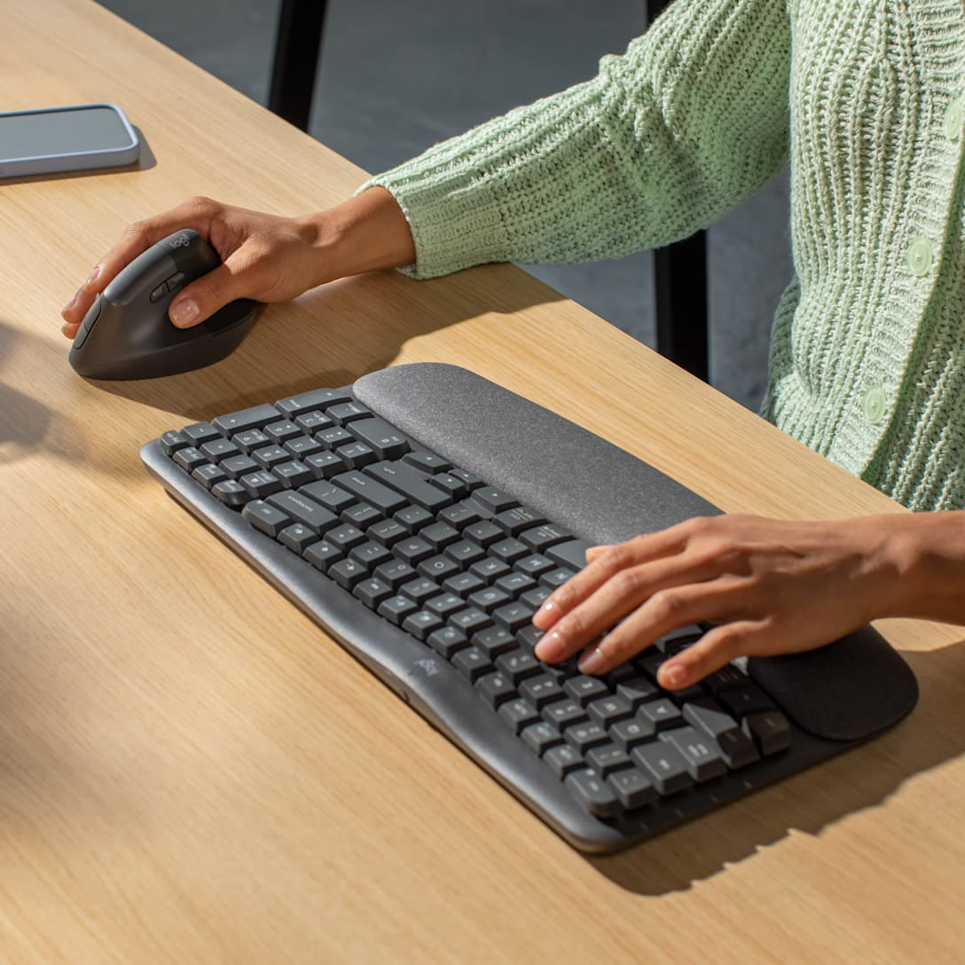 Logitech Wave Keys And Lift Combo – Tastatur-Maus-Set – Bluetooth & 2,4 GHz (USB-A) – QWERTZ (DE) – Graphit