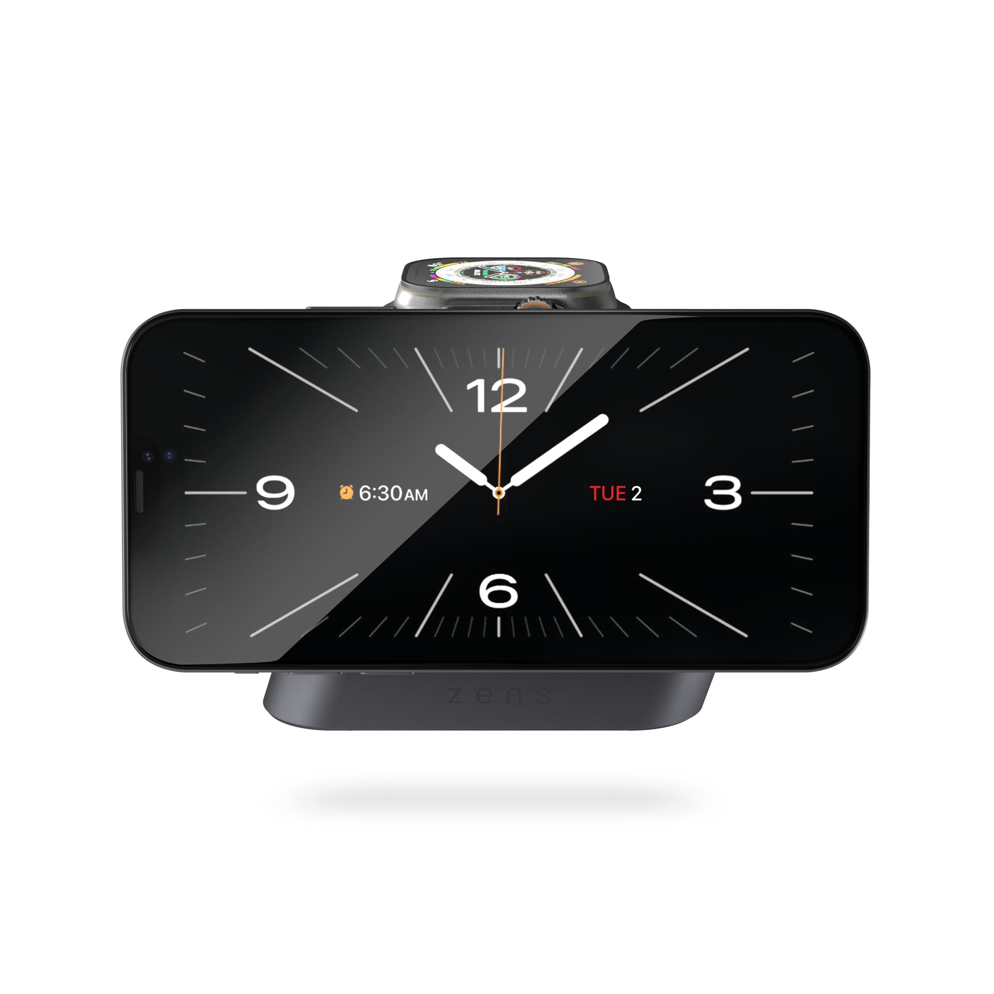 ZENS Nightstand Pro 2 Ladestation – 20 W, Qi2, MagSafe-kompatibel – für Kopfhörer, Smartphone, Smartwatch