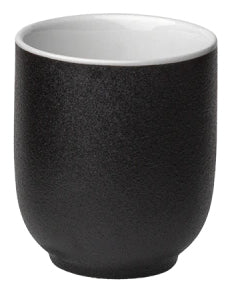 Lunasol Basic Levante Tasse – 220 ml, Ø 7,0 cm, Porzellan, Schwarz/Weiss, spülmaschinenfest