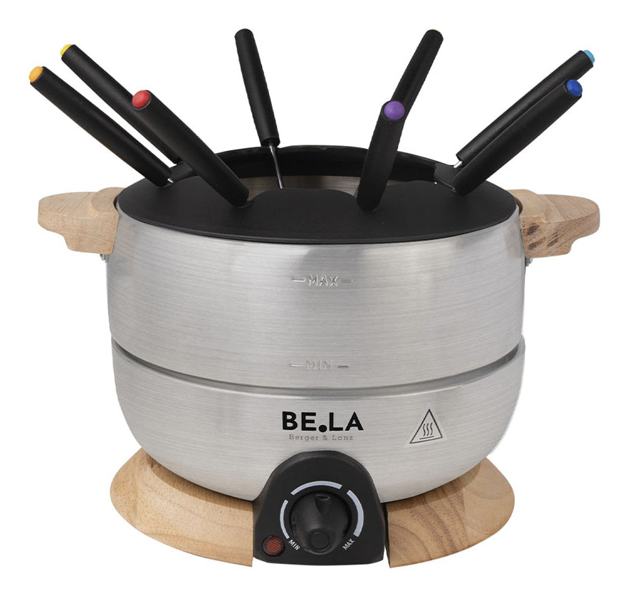 BergerLanz Fondue-Set 111997 – Edelstahl – 1,8 l – 8 Personen – elektrisch