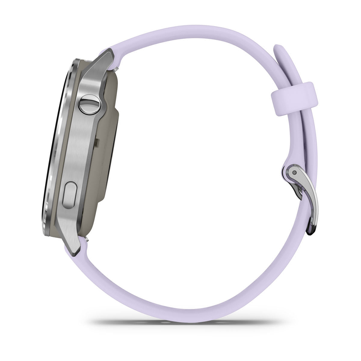 Garmin Venu 4 – Smartwatch – 41 mm, GPS, AMOLED, Gorilla Glass, 5 ATM, Silber/Lavendel, Sportarmband