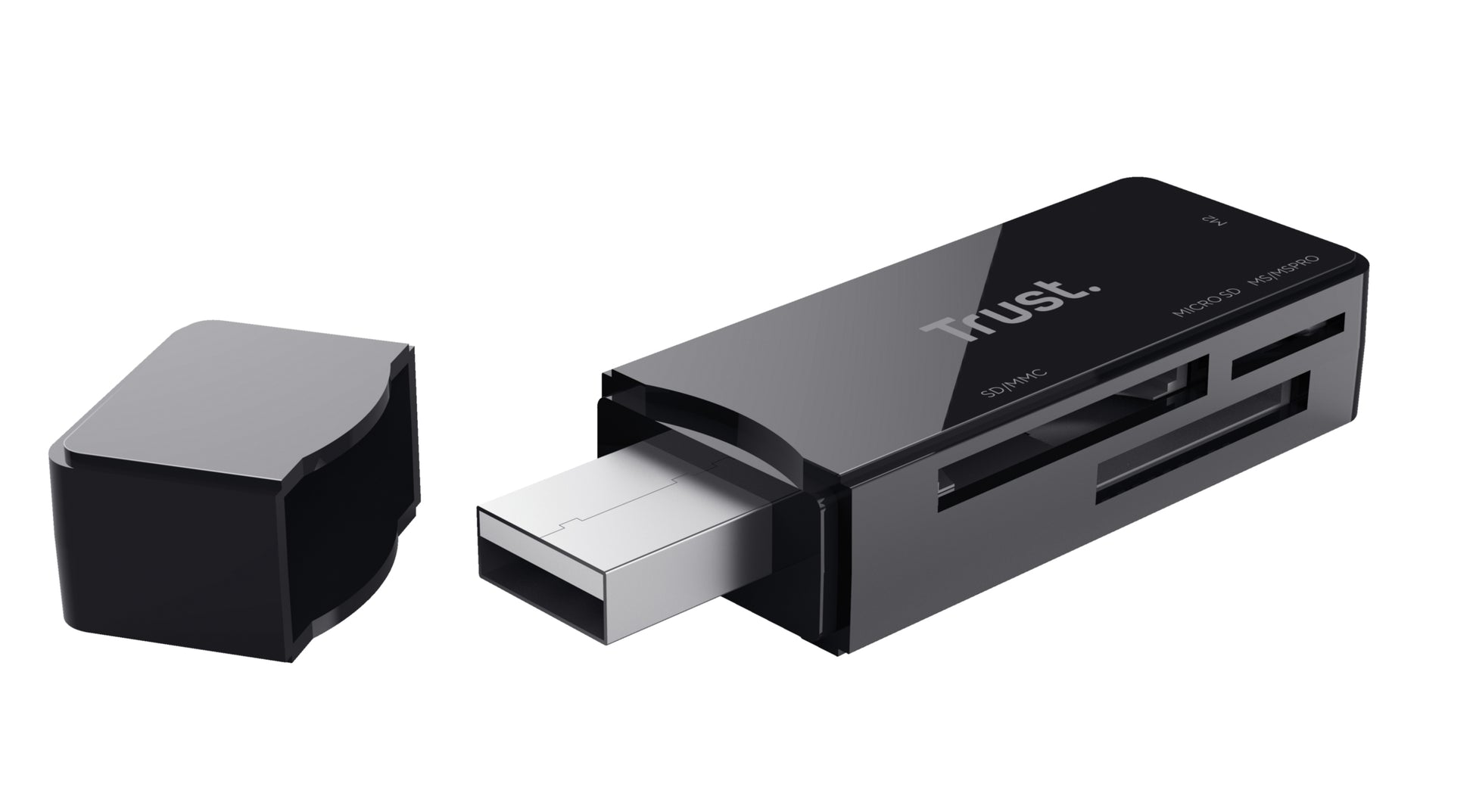 Trust Speichergerät – USB 3.2 Gen 1 Typ-A, Plug & Play, für microSD, SD, MS Micro (M2)