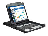 Eaton KVM-Switch 16-Port, 19" LCD-Konsole, mit 8 Kabeln
