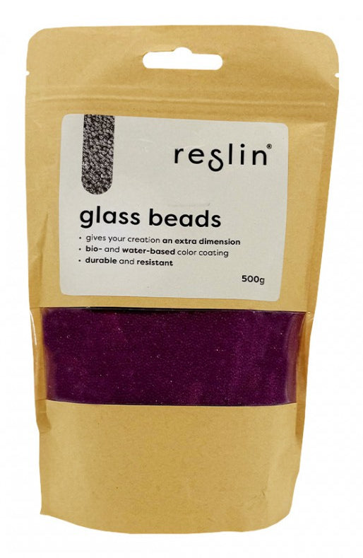 Reslin Glasperlen, rund – violett – Ø 1,4 mm – 500 g