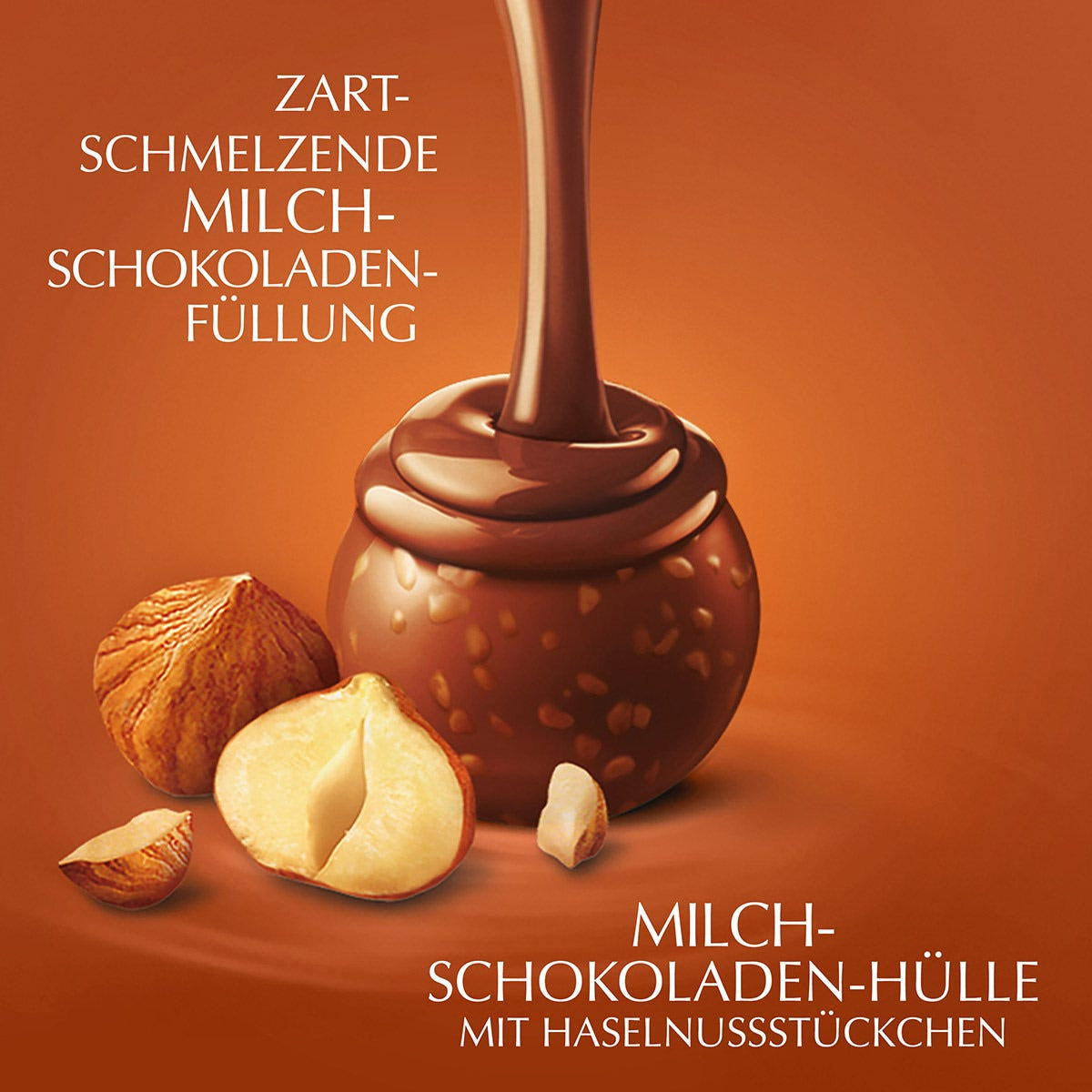 Lindt Lindor Schokoladenkugeln – Haselnuss – 80 Stück, 1 kg