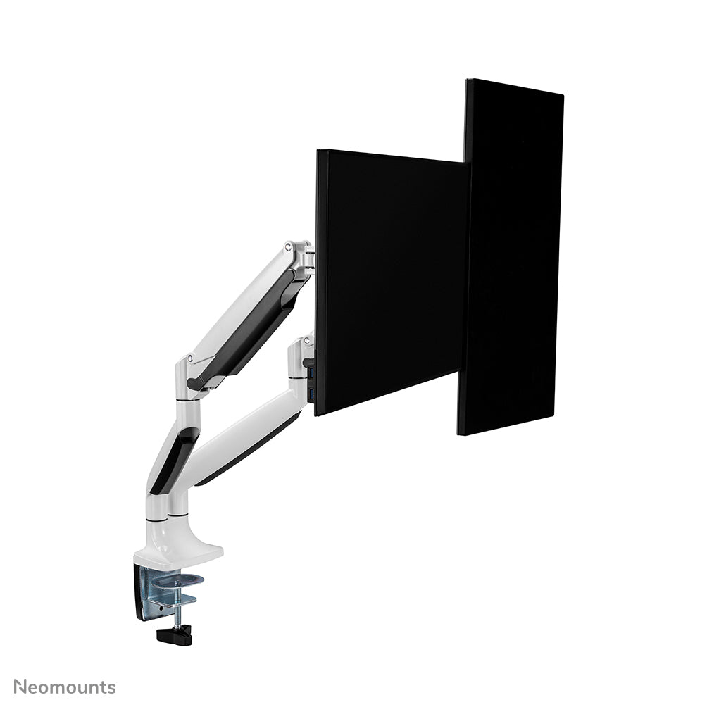 Neomounts Monitorarm, Dual, Klemme/Durchführung, bis 32", VESA 75 × 75/100 × 100 mm, 9 kg, Gasfeder