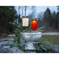 Star Trading Solar-Kerze Hearty – 12 cm – 0,3 W – Warmweiss – IP44 – Akku & Solar