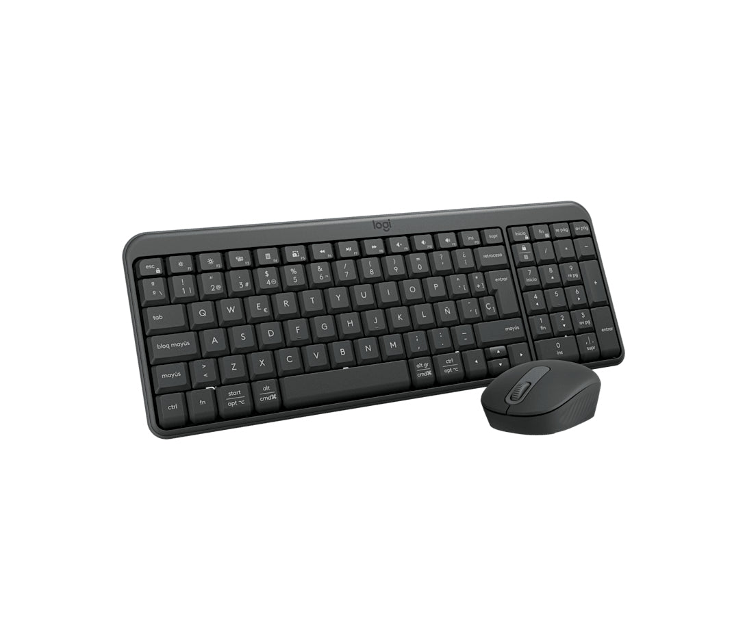 Logitech MK250 Compact – Tastatur-Maus-Set – Bluetooth & 2,4 GHz – QWERTY (ES) – Graphit