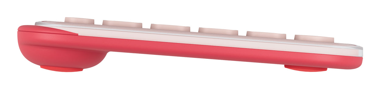 Logitech Pop Icon Keys – Mini Tastatur – Schere – Bluetooth – QWERTY (US‑INT) – Ohne Ziffernblock – Pink/Weiss