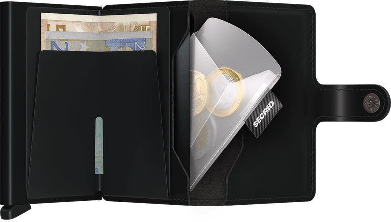 Secrid Münz-Portemonnaie – RFID-Schutz – 54 × 2,5 × 86,5 mm – Schwarz, Transparent – Polypropylen (PP)