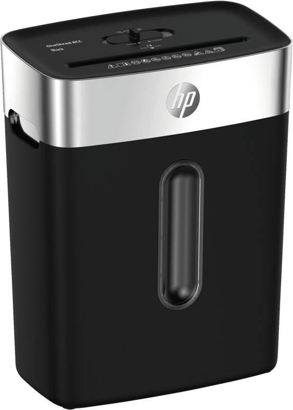 HP OneShred 8CC Aktenvernichter – Partikelschnitt, P-4, 5 × 18 mm, 8 Blatt, 15 l, Kreditkarten