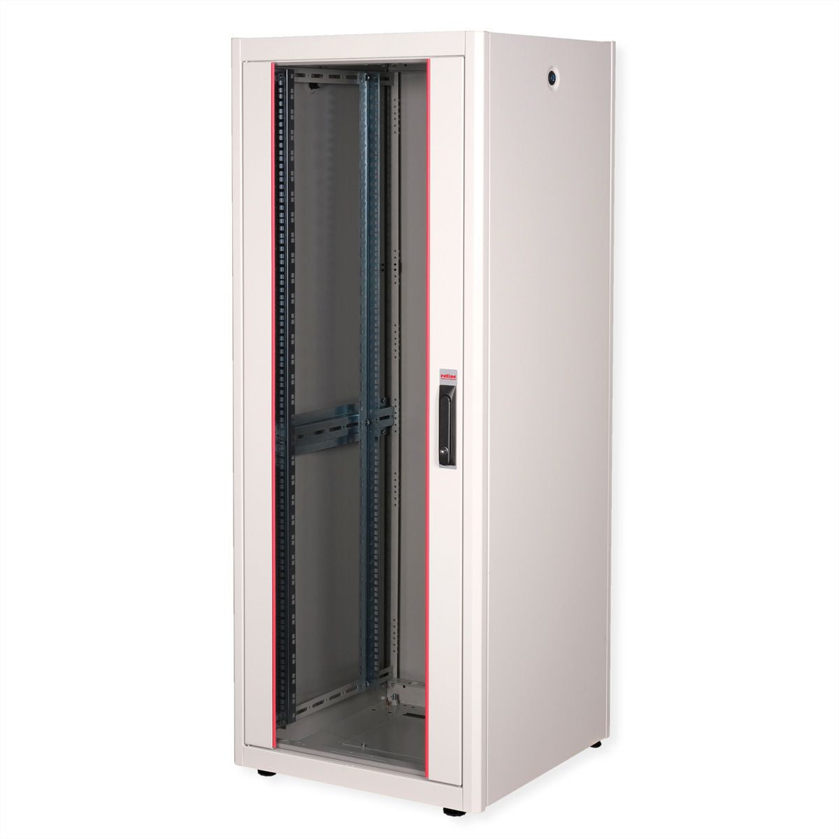 ROLINE Basic – 19" Netzwerkschrank 32U, IP20, abschliessbar, 600 × 600 × 1560 mm, lichtgrau, Stahl