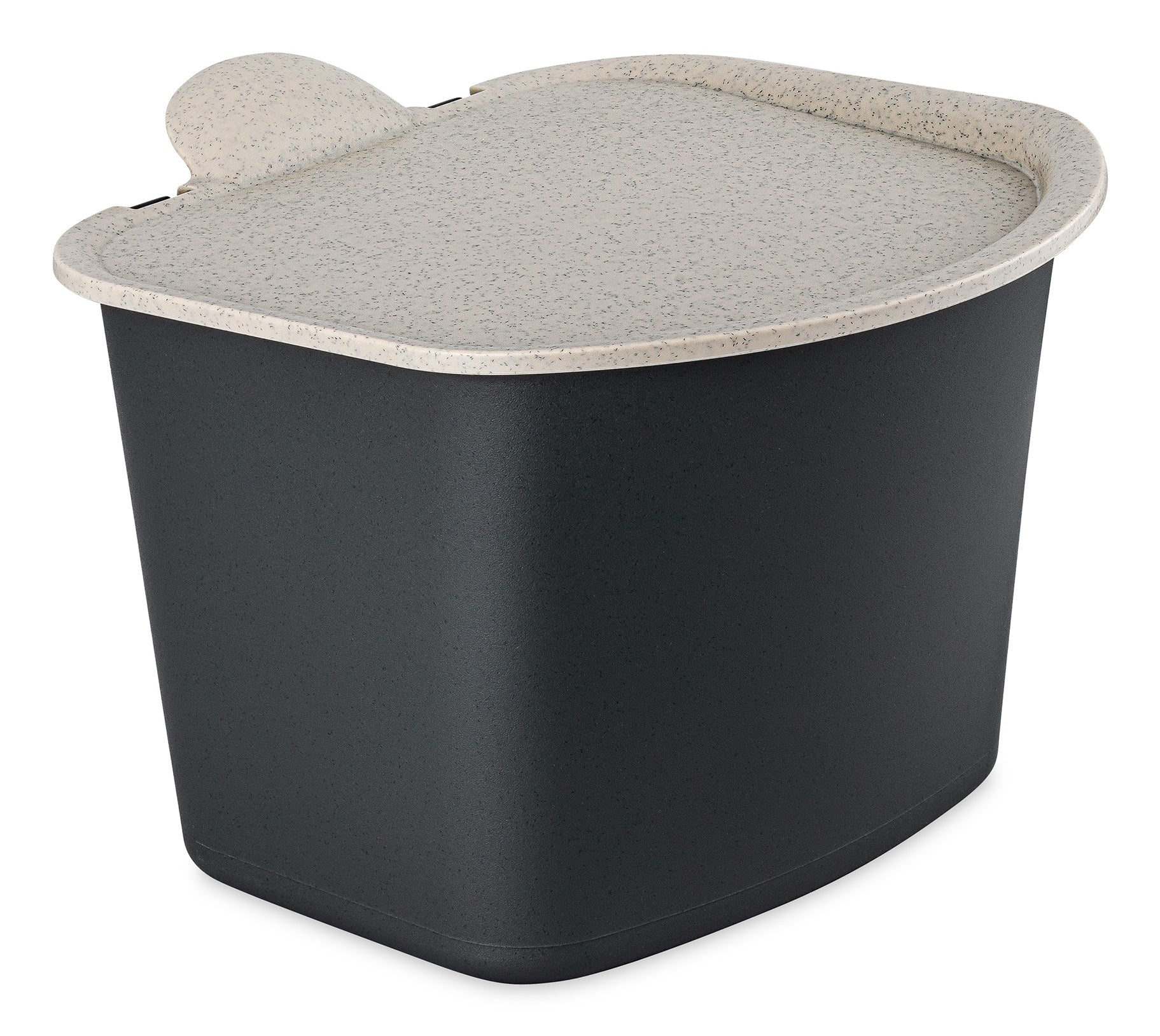 Koziol Komposteimer Bibo – 3 l – Kunststoff, oval – beige/grau