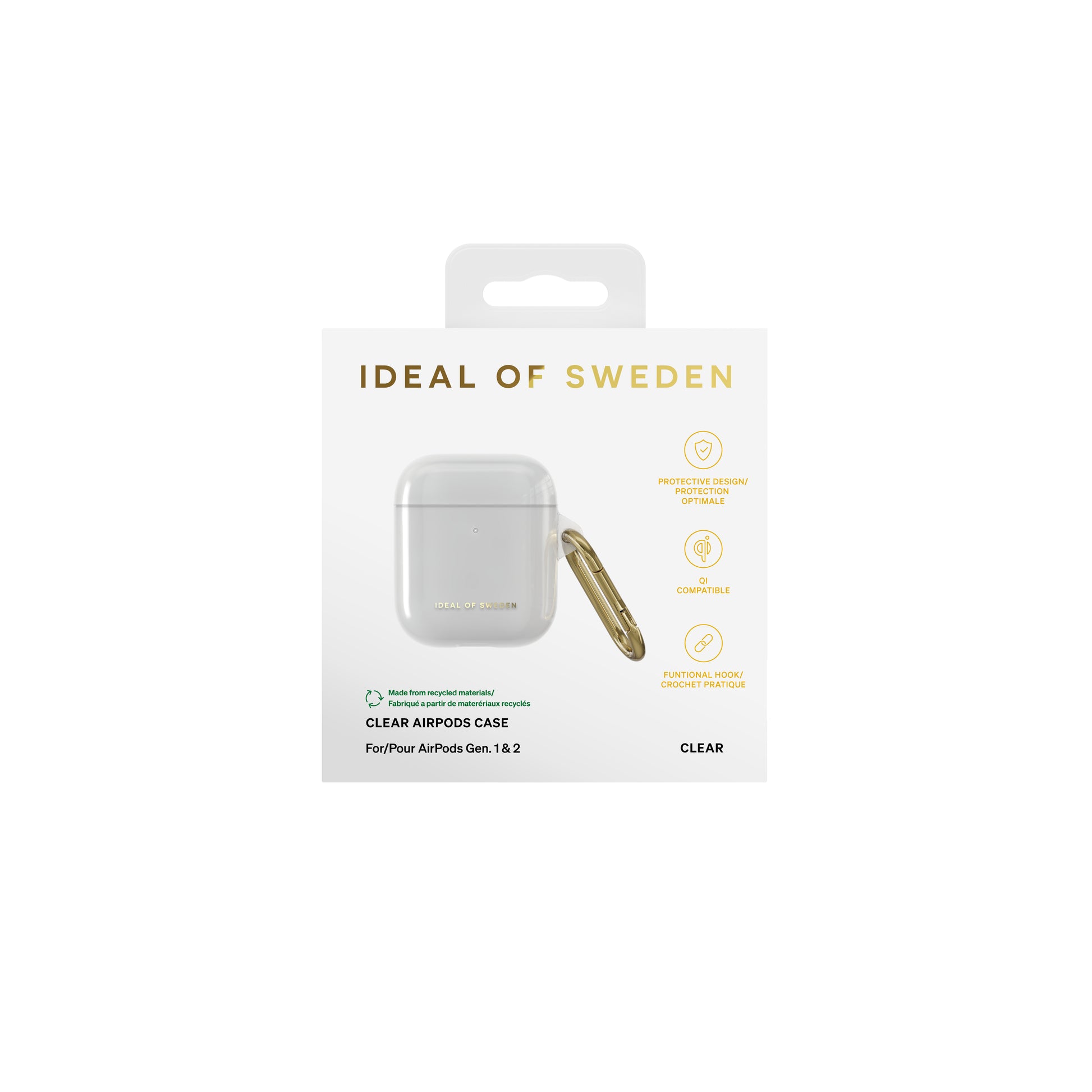 iDeal of Sweden IDCLAPC-471 – Schutzhülle – für Apple AirPods (1. & 2. Gen.) – TPU – Transparent