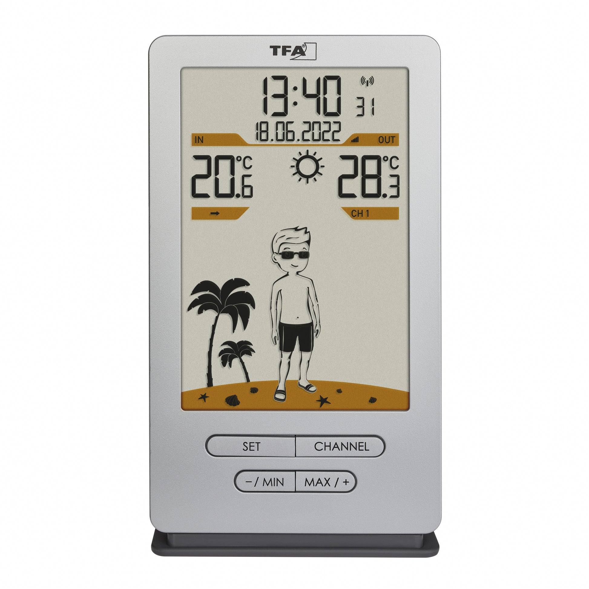 TFA-Dostmann Weather JACK Temperatur-/Feuchtesensor – 433 MHz, −40–60 °C, Innen/Aussen