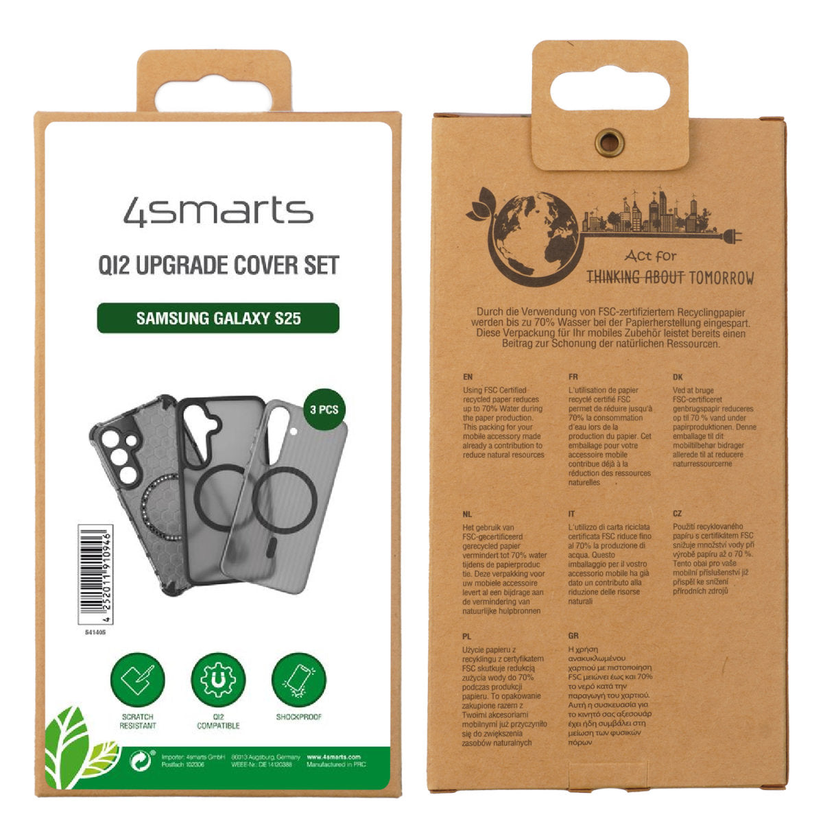 4smarts Backcover – für Samsung Galaxy S25 – grau – TPU