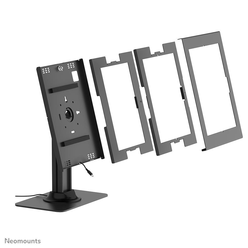 Neomounts Tablet-Wandhalterung – für Tablets 12,4–13", abschliessbar, VESA 75×75 – Schwarz