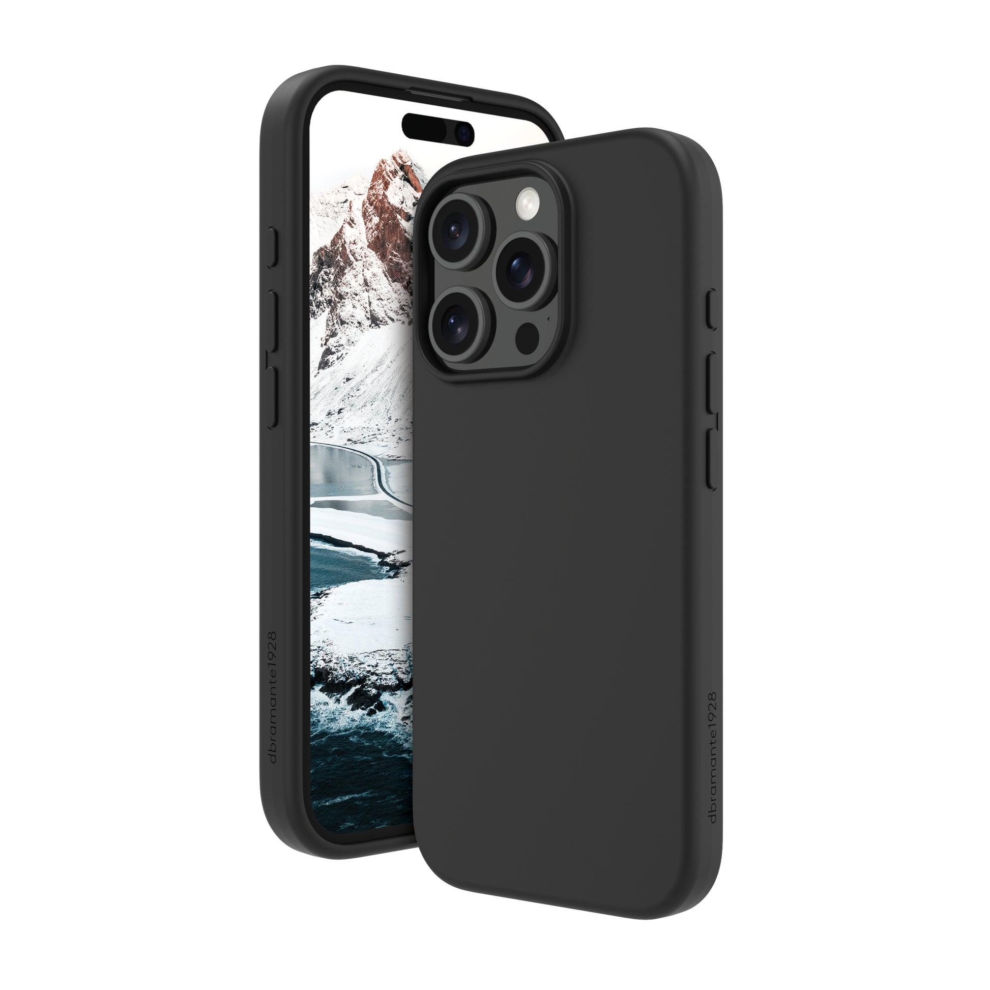 dbramante1928 Backcover – für Apple iPhone 16 Pro Max, Kunststoff+Silikon, Night Black, Recycelte Materialien