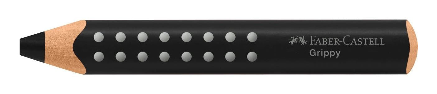 Faber-Castell Grippy Buntstifte – Jumbo, Aquarell, Dreikant, Einzelstift Schwarz